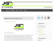 Tablet Screenshot of jg3fitness.com